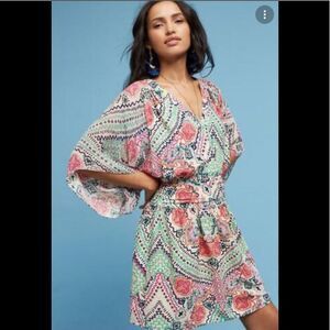 Sz 00 Maeve Pink Floral Dress